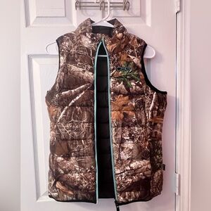 DSG Realtree Camo Puffer Vest with Mint Trim